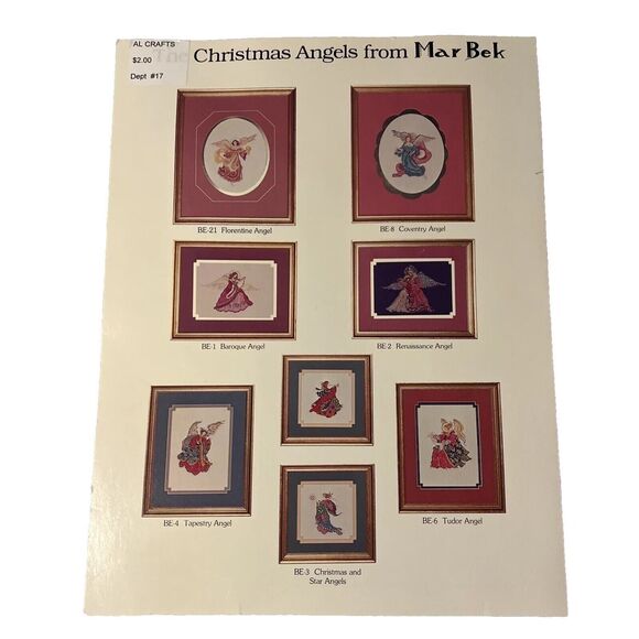 Vintage Baroque Angel Rebecca Waldrop Mar Bek Counted Cross Stitch Chart OOP - Picture 2 of 2